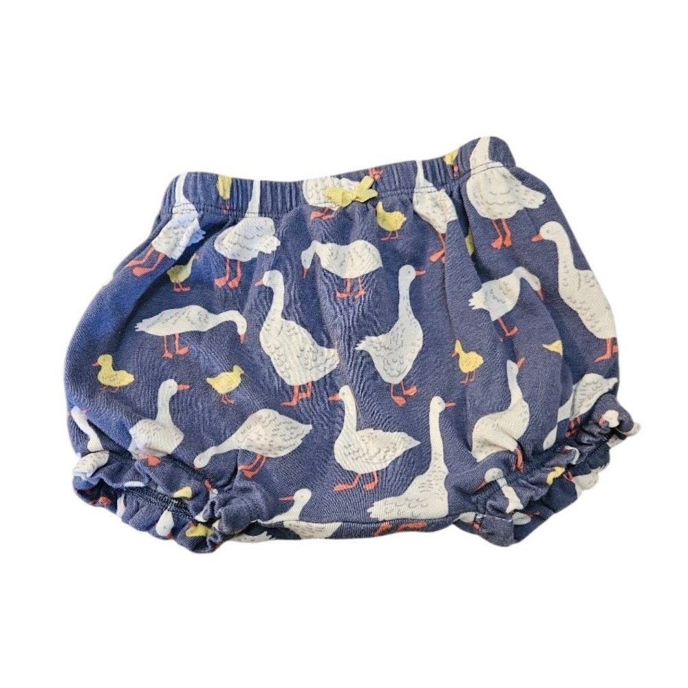 Baby Boden Blue Goose Chick Print Cotton Bloomers Diaper Cover 0-3 Months